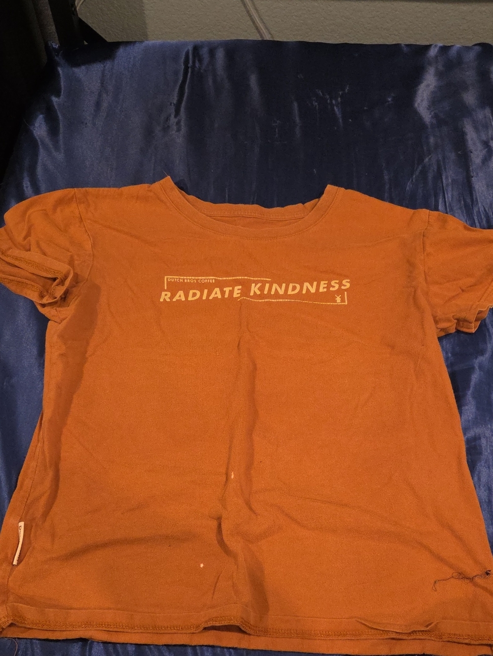 Dutch Bros Radiate Kindness Graphic Tee Orange Girls Medium (8)